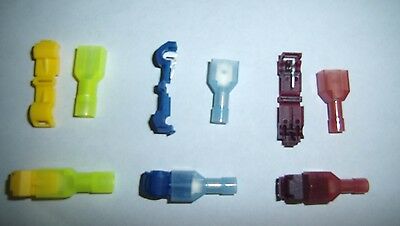 30 T-taps/male Insulated Wire Terminal Connectors Car Alarm Radio Installation